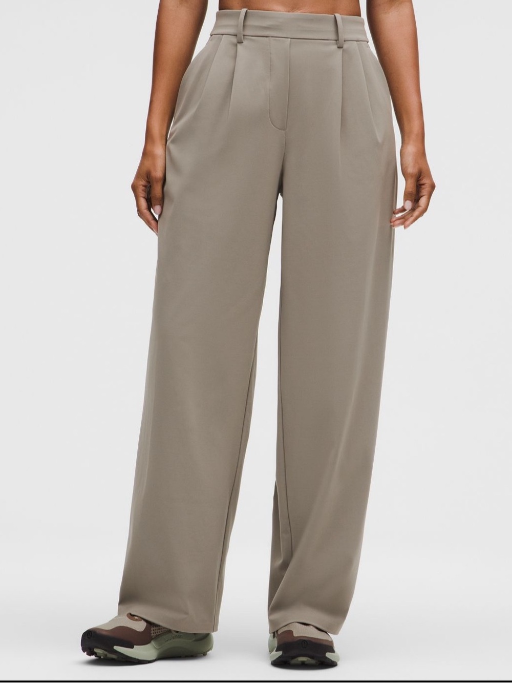 Lululemon Daydrift High-Rise Wide-Leg Trouser Sz Medium Warm Ash Grey NWT